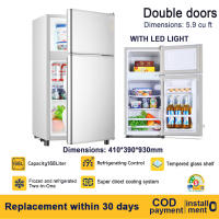 SHANBEN The new smart refrigerator the new two-door refrigerator 161L/5.68Cu ft. large capacity refrigerator refrigerating/freezing energy saving quiet suitable for family and rental