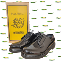 GIBSONS CLARINO DRESS SHOES STEEL TOE (RUBBER SOLE) FOR MEN WET LOOK