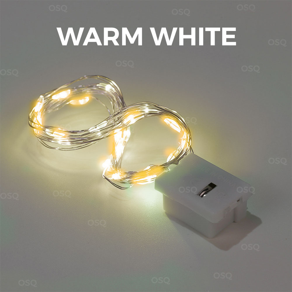 OSQ 1m/2m/3m/4m/5m 3 Modes Battery Operated Copper Wire Fairy String Light For Home Decoration