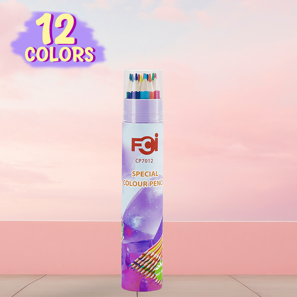 FCI Special Color Pencil Set 12/18/24/36/48 (Vabriant Color) Not Easy to Break with Premium Colored Pencils with Rich Vibrant Colors Smooth Color Application Break-Resistant Lead for Drawing Coloring Sketching School Projects Arts & Crafts
