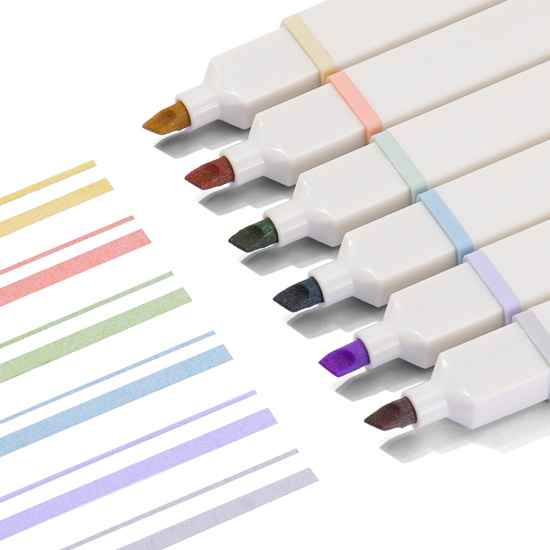 Deli 6Pcs soft tip highlighter Chisel tip:1-3.5mm (mixed) (bag)