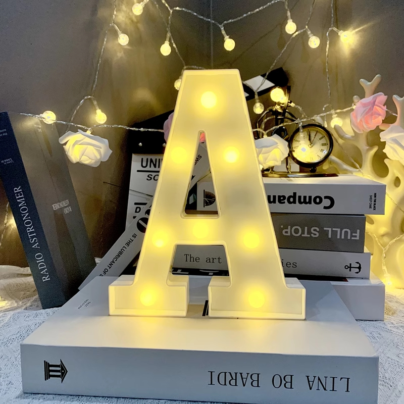 26 Letters Led Strip Lights DIY Battery Operated Alphabet for Birthday Wedding Home Party Bar Decoration Christmas Lamp Night Light Home Bar Decoration