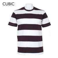 Cubic Men  Basic Stripes Round Neck Tees T-shirt Top Top for Men - CMBSR01R