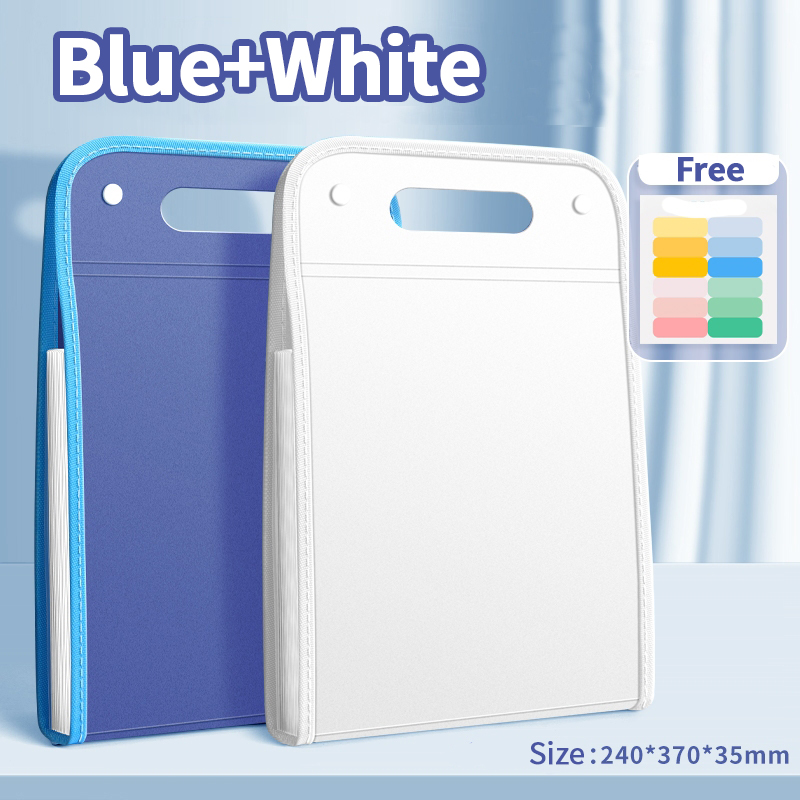 13-Layer Handle Folder Long File Organizer Expanding File Folder Portable Folder Bag