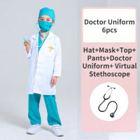 Hallowen Role Play Doctor Career Costume for Kids Girl Nurse Uniform Children Cosplay Clothing Suit Community Helper for Boys