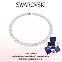 ♈Swarovski♈ Stylish Womens Jewelry The New S925 sterling silver Mixed cut heart shape white crystal gemstone Ariana Grande x Swarovski Tennis Necklace Valentines Day gifts birthday gifts Free genuine gift box