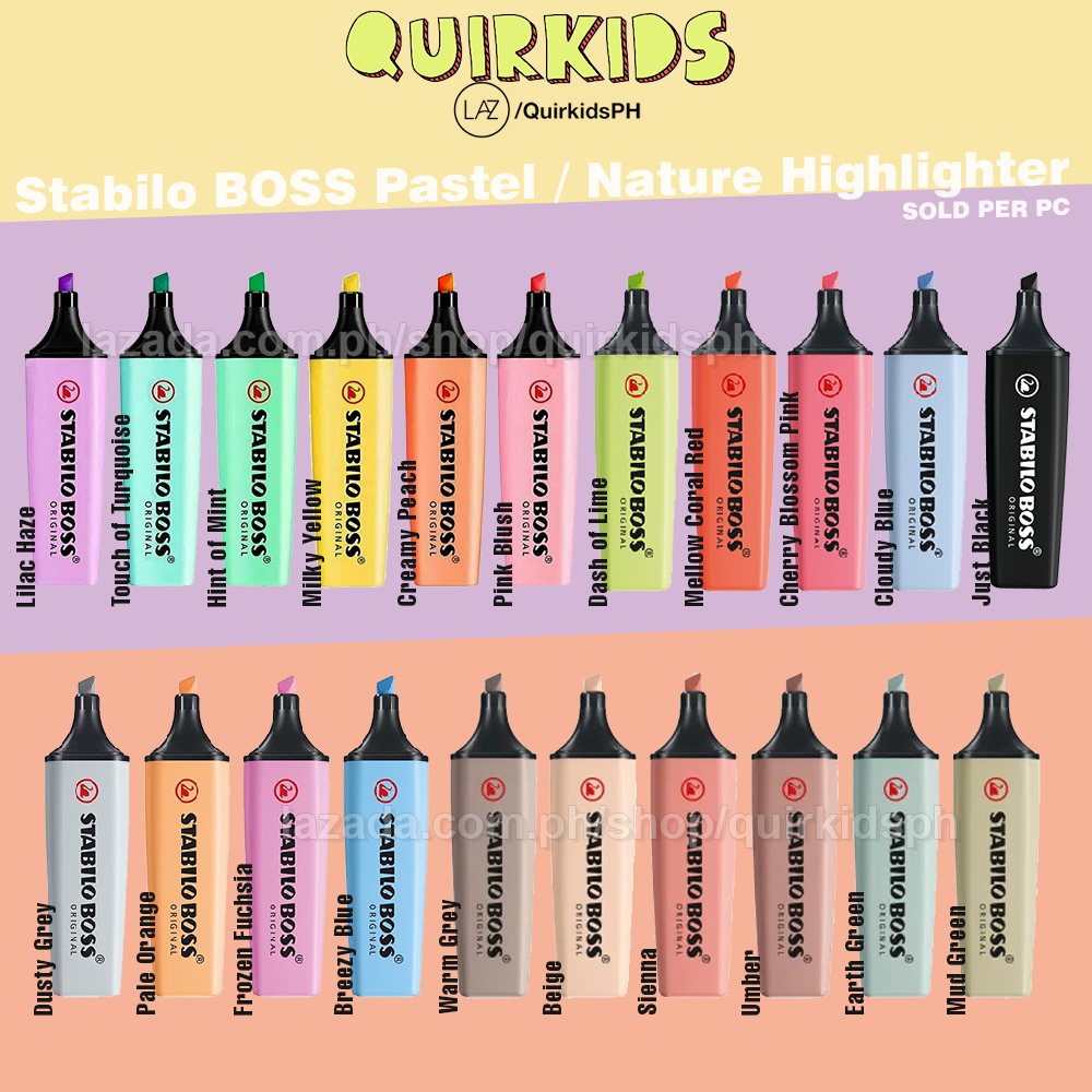 Stabilo BOSS Pastel Highlighter Black Nature Per Piece