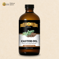 [ GLORIOUS ESSENTIAL Castor Oil ] 120ml IN AMBER GLASS - Organic Pure Natural Face Skin Natural Moisturizer Hair Grower