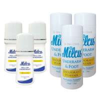 Milcu Roll-On Deodorant 50 ml and Milcu Deodorant Powder 80g (Set of 3)