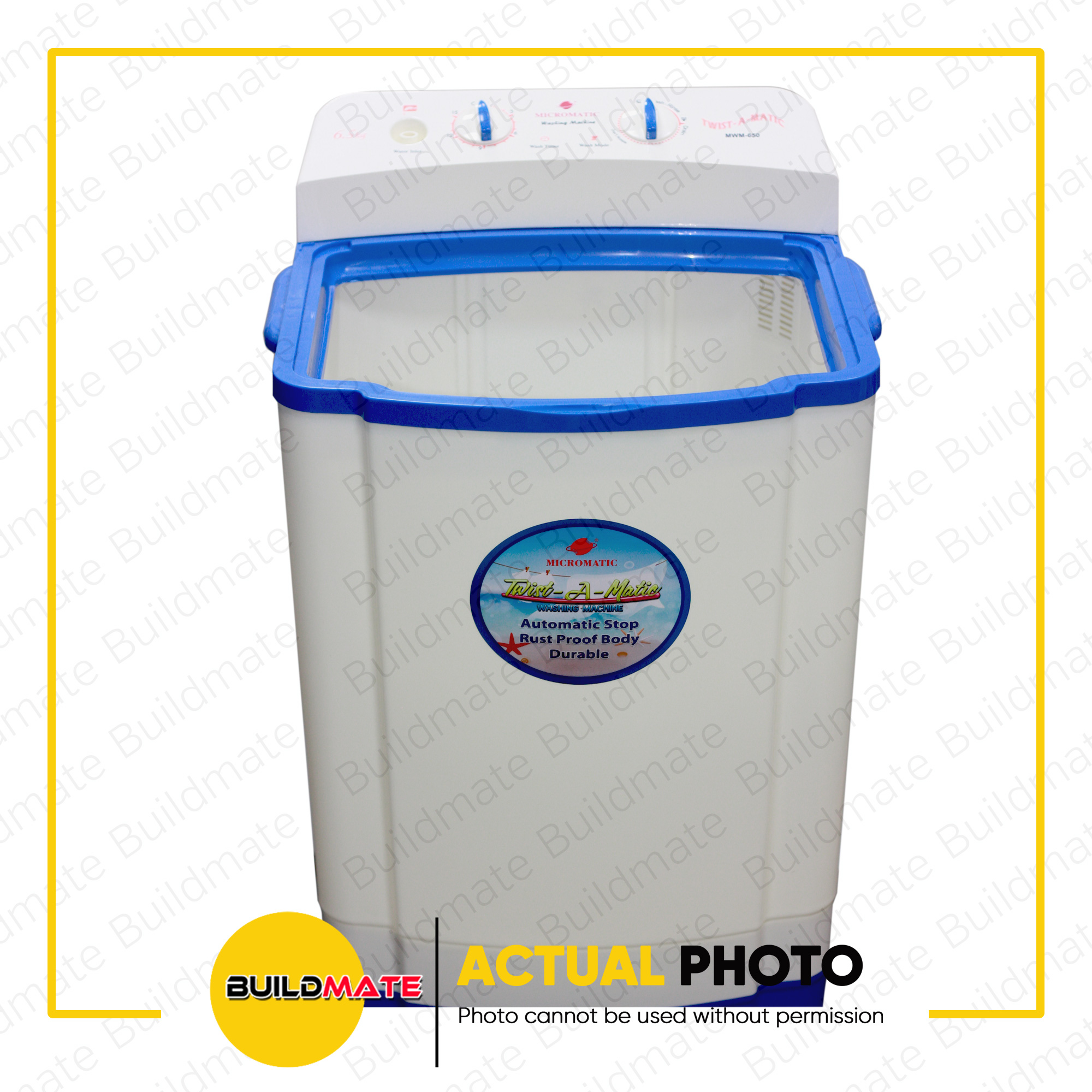 MICROMATIC Single Tub Washing Machine 6.5KG MWM650 •BUILDMATE• review and price