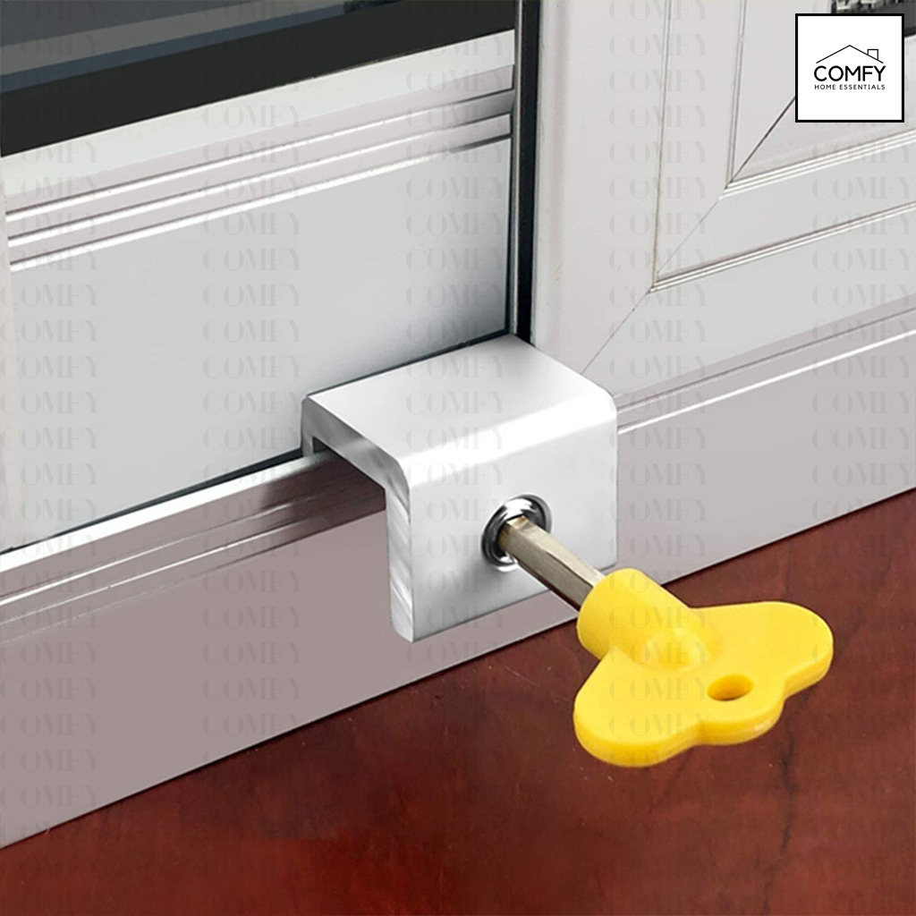 Child Safety Sliding Screen Window Security Lock Door Limiter Latch Key Restrictor Sash Stop
