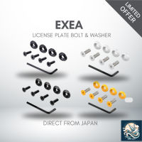 EXEA License Plate Bolt & Washer (black/carbon/white/yellow) Universal [Direct from Japan]