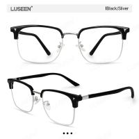 LUSEEN Eyeglasses Photochromic And Anti Radiation Eyeglass Rectangular Frames Glasses For Men And Woman AG2262