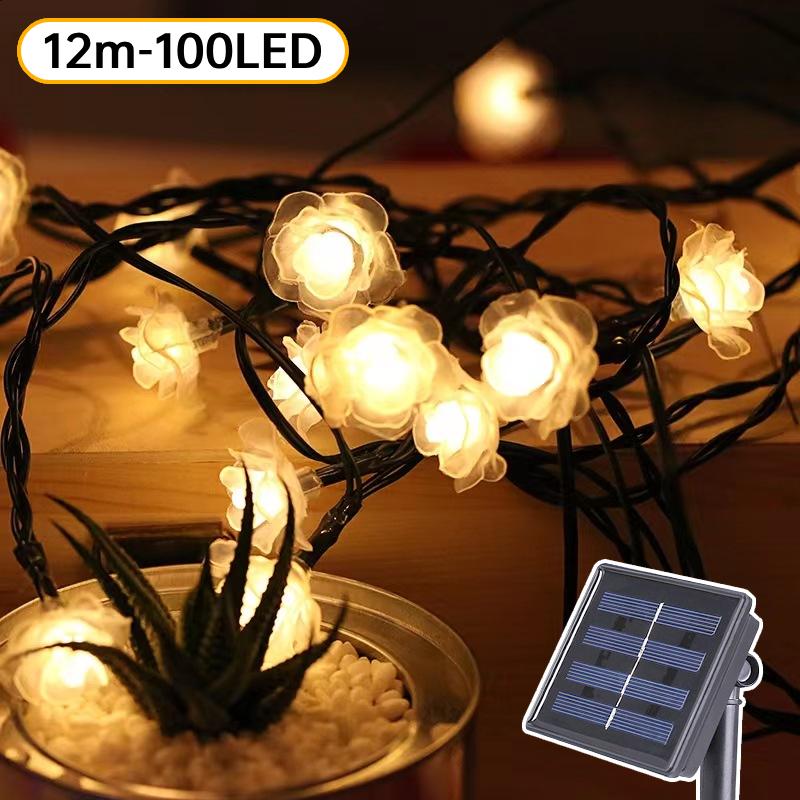 [BUY 1 TAKE 1]Christmas Light Solar Water Drop String Light 5M/7M 8 Modes LED Solar Fairy Light String Outdoor Waterproof Suitable For Weddings Parties Festivals Courtyards Gardens Balconies Christmas Atmosphere Decoration In Phleo