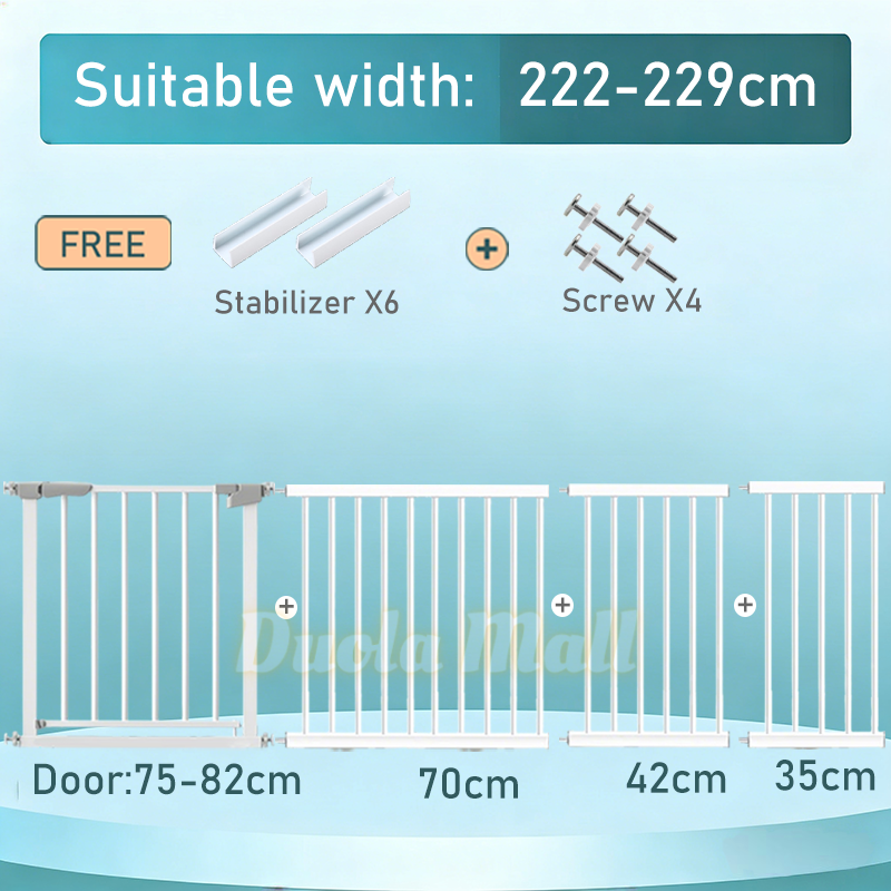 Safety Gate Fence Barrier Guard for Dog Pet Baby Child Stairs Sturdy Adjustable Fence Baby Door Dog Gate Barrier Indoor