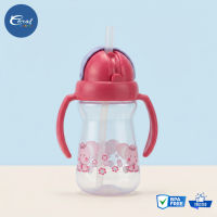 Coral Babies 4oz Silicone Straw Training Cup With Easy Grip Handles Spill & Leak-Proof