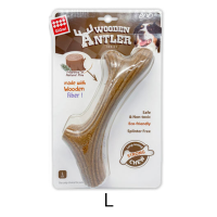 Wooden Antler Chew Toy - Natural Long Lasting Wooden Fiber Dog Chew by GiGwi