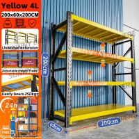 SUNNY Thickened Metal Storage Rack Multi-Layer Shelves Heavy-Duty Metal Shelves Home Storage Shelves Adjustable Shelves
