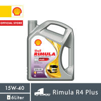 Shell Rimula R4 Plus 15W-40 Heavy-Duty Engine Oil 6 Liters