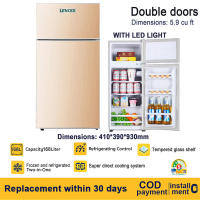 Lecon 138L Large Capacity Refrigerator - Multi-Level Temperature Control - Freshness Preservation - Energy-Saving - Fashionable Silver