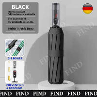FIND 24 Ribs Anti UV Sun Automatic Umbrella Storm-resistant Large Rain Folding Umbrellas Parasol