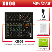 NEW BAXS Audio Mixer XV04 XB04 4 Channel Bluetooth USB Recording Echo Reverb DC5V Portable for Car Home Karaoke