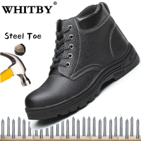 Brand WHITBY （3 Days Delivery）COD Safety Shoes For Men Women Steel Toe Rubber Anti-Slip Low Cut Work Jogger Black Lightweight Fashion Women Original Forklift Breathable Sneakers Sale