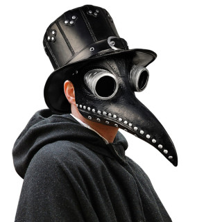 Mặt nạ bác sĩ bệnh dịch hạch Halloween mặt nạ mũi dài thời trung cổ Mũ bảo hiểm Steampunk thumbnail
