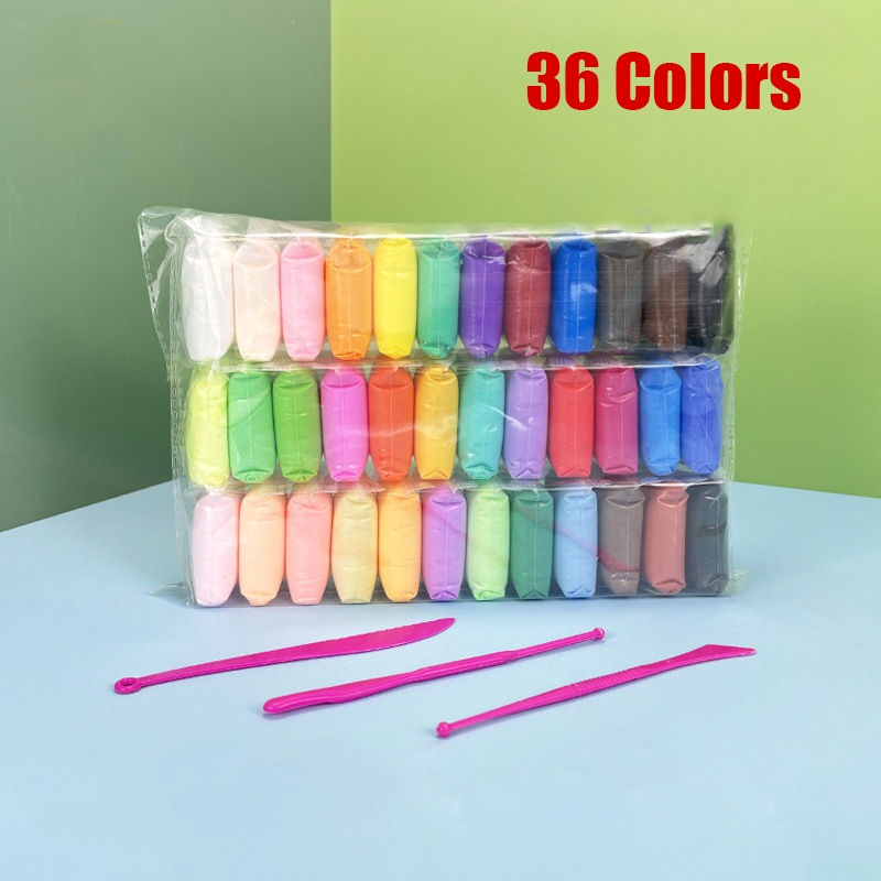 Super Lightweight Air Dry Modeling Clay Kit ( 36 Colors ) Light Weight Clay Foam Clay