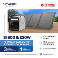 SKYWORTH Energy S1800 1024Wh 1800W Portable Power Station with Solar Panel | Smart Backup Generator | Solar Ready | Fast Charging | App Control | Home Camping & Emergency Power | 3-Year Warranty