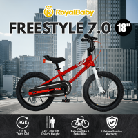 RoyalBaby 18″ Freestyle 7.0 BMX Bike for Kids Ages 7-9 Years Old w/ Training Wheels (18B-GP) Collection