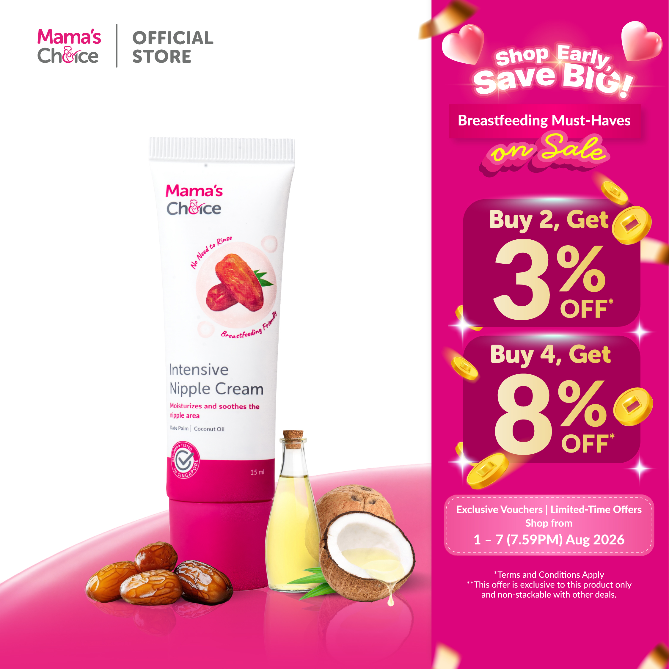 Mama’s Choice Intensive Soothing Nipple Cream | Breastfeeding Nipple Cream | Postpartum Essential