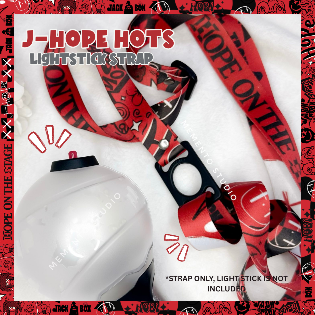 BTS J-Hope Hope on the stage HOTS Army Bomb Light Stick Strap Lanyard Adjustable Strap Holder