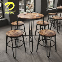 DBODHI Cafe Table Industrial Wind Chair Practical Bar Table and Chairs