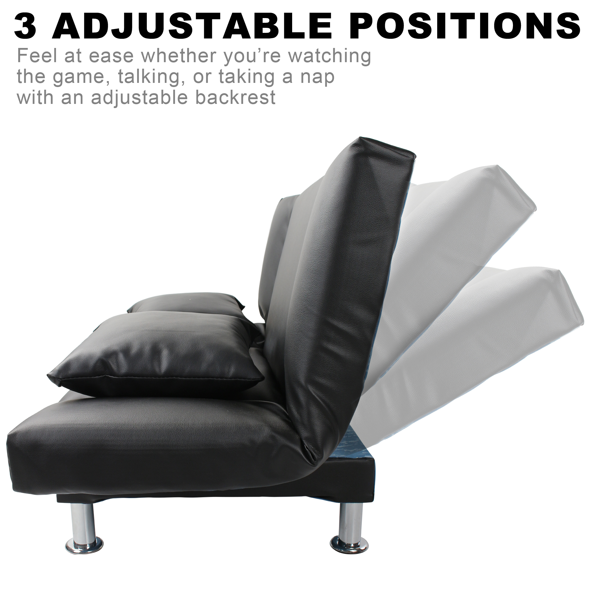 Maharlika SB004 (180x74cm) Convertible Leather Designed 3 Seaters Sofa