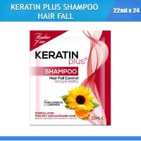 KeratinPlus Shampoo Hair Fall Control Strong & Healthy with Sunflower Oil and Ceramide Sachet 22ml x 24 | shampoo hair care hair fall control smooth hair
