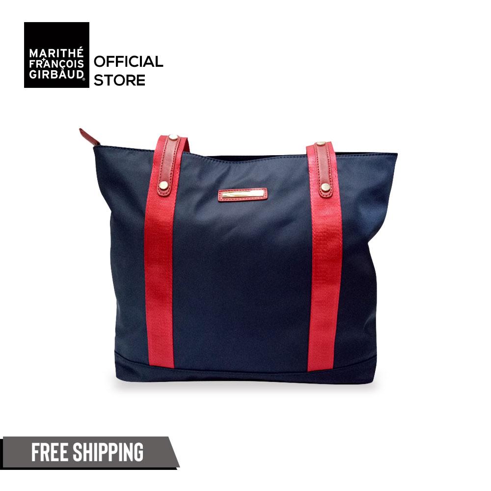 Girbaud Ide Tote Bag for Women (2043-Navy/Red)