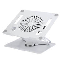 Jiditech 360° Rotating Laptop Stand with Dual Cooling Fans Adjustable Aluminum Alloy Stand for 10-17.3 inch Laptops