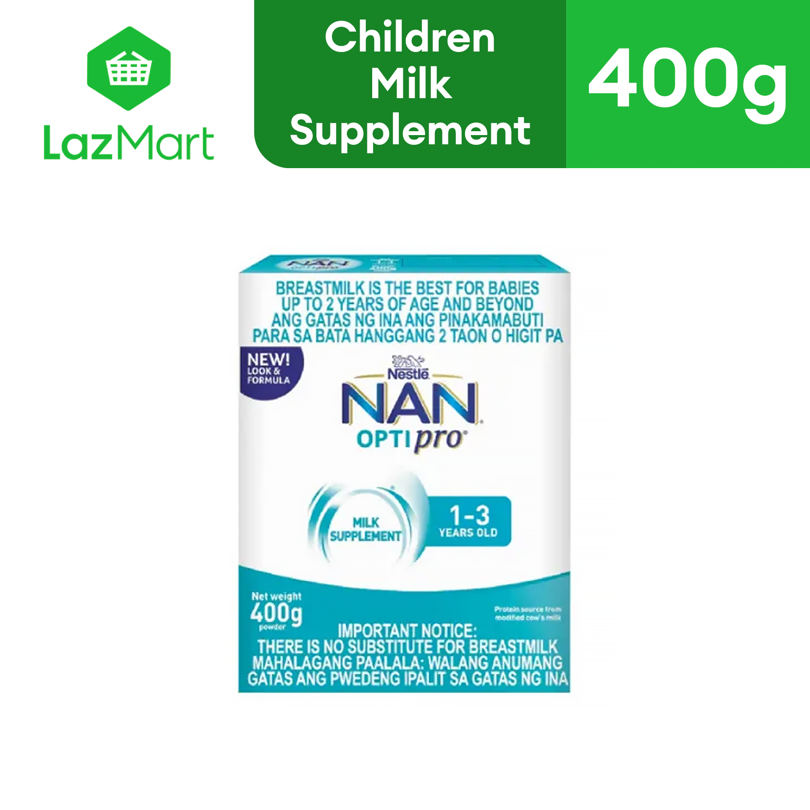 NAN Optipro 1-3 Years Old Milk Supplement 400g