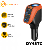 OZiO Multifunctional Quick Charge Device 12-24V with Voltage Display Car Charge Adapter for Car Truck and SUV RV