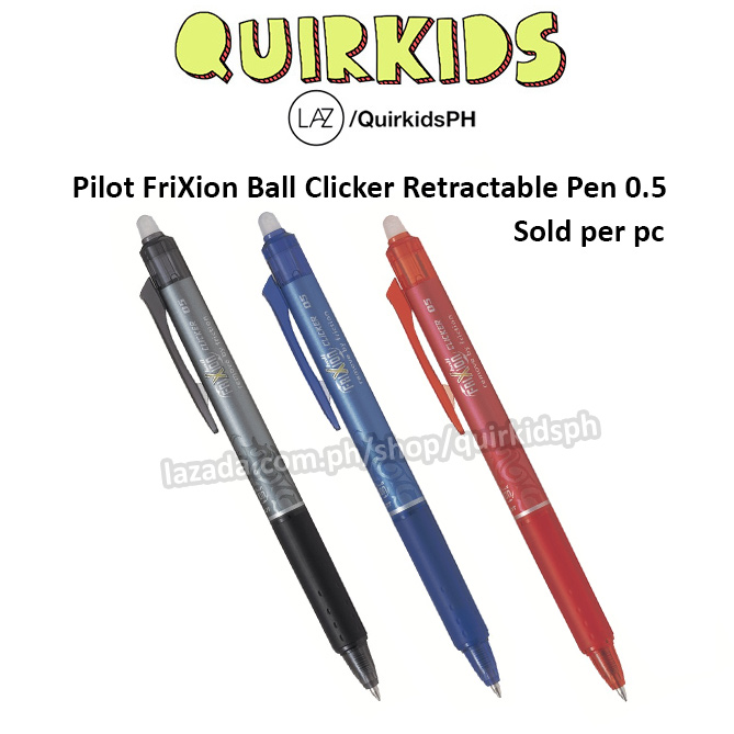 Pilot FriXion Ball Clicker Erasable Gel Pen 0.5 mm Retractable Fine