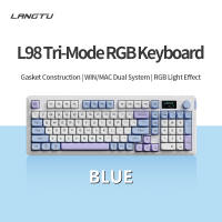 LANGTU L98 Gasket Structure RGB Backlit With Knob Led Screen Tri-Mode Wireless Membrane Keyboard