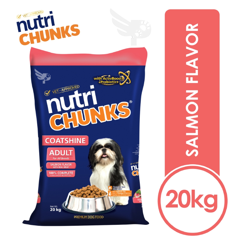 NUTRI CHUNKS COATSHINE ADULT 20kg (SALMON FLAVOR) Dog Food Philippines 20 kg nutrichunks