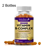 Mulittea Vitamin B Complex Capsule (B12 B1 B2 B3 B5 B6 B7 B9 Folic Acid & Biotin) Reduce Stress & Supports Better Moods Assists Nervous System Health & Energy