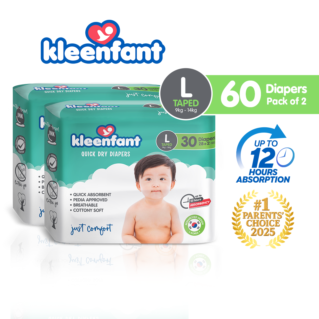 Kleenfant Baby Taped Diaper Large (60 Pads) Disposable Diaper Baby Essentials Free Shipping