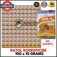 RATOL (ZINC PHOSPHIDE) - RAT POISON / RAT KILLER / LASON SA DAGA - RODENTICIDE 100 Sachets Like RATOL RATKIL RATBAIT RAT X RACUMIN