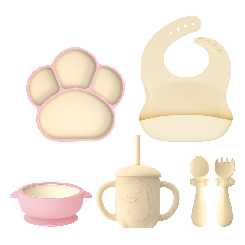Dr.isla Silicone Feeding Set 5 pcs Premium Food Grade Baby Dining Set DBT05