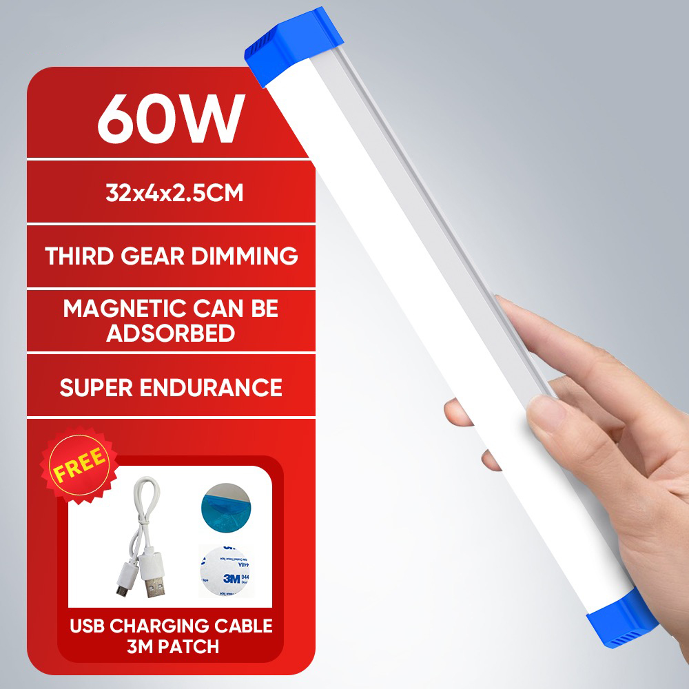 LED Emergency Light USB Rechargeable Lamp Lithium Battery Light Tube Portable Light Bulb for Night Market Outdoors#DG001
