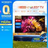 Skyworth 43 Inch 2K QLED Google TV Dolby Audio HDR10 Netflix Youtube (43QF63K)