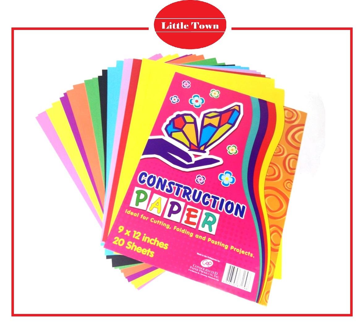 Construction Paper (Size 9 x 12 Inches) Assorted Colored paper 60 Sheets